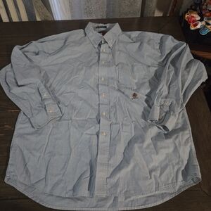 Vintage Tommy Hilfiger Light Blue Striped Button Down Shirt